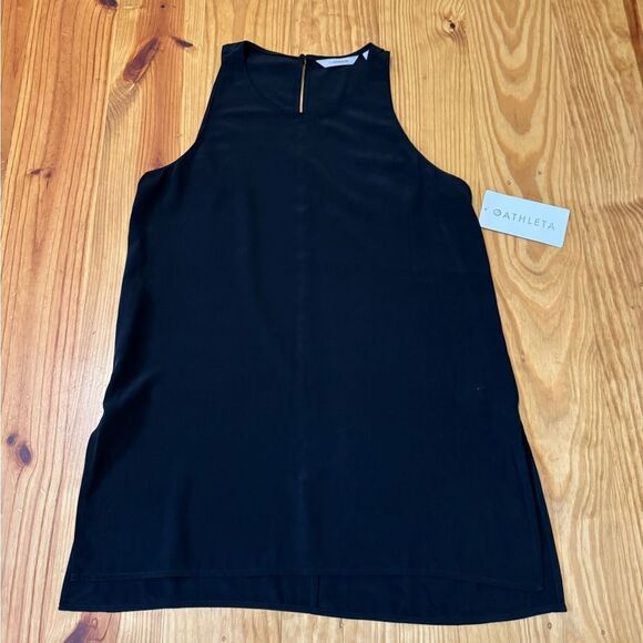 NWT Athleta Washable Silk Side Slit CYA Tank Black Women’s SIZE S - Picture 5 of 12